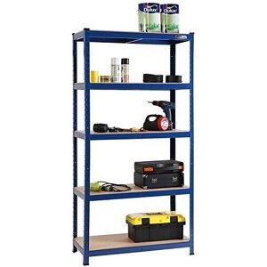 Direct Online Houseware 5-Tier Heavy Duty Garage Shelving Blue Metal Storage Shelf Unit Direct Online Houseware 5-Tier Heavy Duty Garage Shelving Blue Metal Storage Shelf Unit