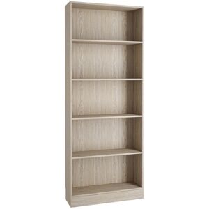 Furniture To Go Oak Tall Wide Bookcase - Adjustable Shelves Furniture To Go Oak Tall Wide Bookcase - Adjustable Shelves