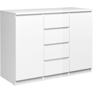 Furniture To Go Sideboard - 4 Drawers 2 Doors in White High Gloss Furniture To Go Sideboard - 4 Drawers 2 Doors in White High Gloss