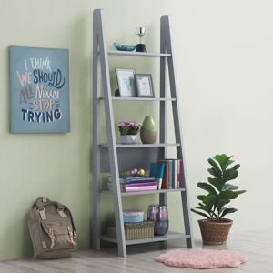 Timber Art Design UK Riva Scandinavian Retro Ladder Bookcase Shelving Shelf Unit Grey 5 Tier Timber Art Design UK Riva Scandinavian Retro Ladder Bookcase Shelving Shelf Unit Grey 5 Tier