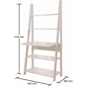 Timber Art Design UK Riva Retro Ladder Bookcase Desk Shelving Shelf Unit 5 Tier White Timber Art Design UK Riva Retro Ladder Bookcase Desk Shelving Shelf Unit 5 Tier White