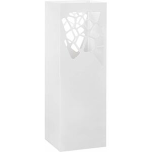 vidaXL Umbrella Stand Stones Steel White - Umbrella Stand vidaXL Umbrella Stand Stones Steel White - Umbrella Stand