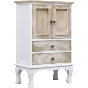 vidaXL Drawer Cabinet White Wood Side Wooden Sideboard End Storage Bedside vidaXL Drawer Cabinet White Wood Side Wooden Sideboard End Storage Bedside