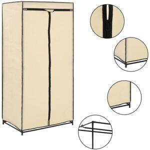 vidaXL Wardrobe Cream Closet Clothes Storage Organiser Cabinet Rack Shelves vidaXL Wardrobe Cream Closet Clothes Storage Organiser Cabinet Rack Shelves