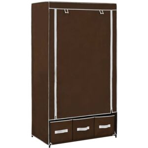 vidaXL Wardrobe Brown Fabric Closet Clothes Storage Organiser Cabinet Rack vidaXL Wardrobe Brown Fabric Closet Clothes Storage Organiser Cabinet Rack