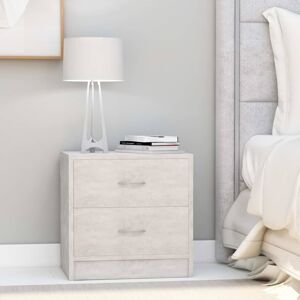 vidaXL 2x Bedside Cabinets Concrete Grey Engineered Wood Nightstand End Table vidaXL 2x Bedside Cabinets Concrete Grey Engineered Wood Nightstand End Table