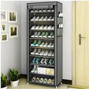 Unbranded 27 PAIRS 9 TIER DUSTPROOF SHOES CABINET STORAGE ORGANISER SHOE RACK STAND HOLDS Unbranded 27 PAIRS 9 TIER DUSTPROOF SHOES CABINET STORAGE ORGANISER SHOE RACK STAND HOLDS