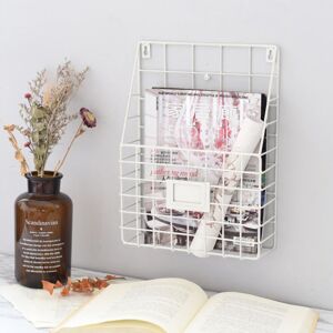 Unbranded White Magazine Rack Wall Shelf Storage - Magazine Rack Unbranded White Magazine Rack Wall Shelf Storage - Magazine Rack