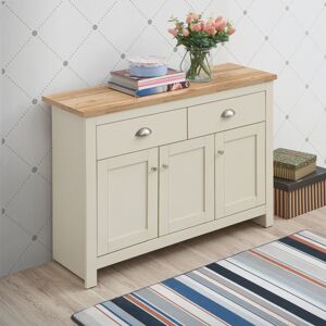 Timber Art Design UK Lisbon Sideboard 3 Doors 2 Drawers Buffet Storage Cabinet Cupboard Cream Timber Art Design UK Lisbon Sideboard 3 Doors 2 Drawers Buffet Storage Cabinet Cupboard Cream