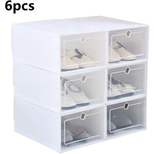 Unbranded 6X Plastic Shoe Storage Boxes Stackable Foldable Organiser Duarble Unbranded 6X Plastic Shoe Storage Boxes Stackable Foldable Organiser Duarble