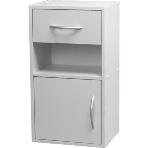 Unbranded (White) 1 Door 1 Drawer Wooden Bedroom Bedside Cabinet Unbranded (White) 1 Door 1 Drawer Wooden Bedroom Bedside Cabinet