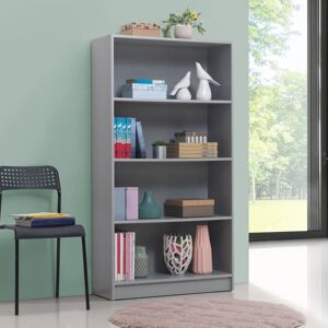 Timber Art Design UK 4 Tier Bookcase Tall Display Shelving Storage Unit Wood Furniture Light Grey Timber Art Design UK 4 Tier Bookcase Tall Display Shelving Storage Unit Wood Furniture Light Grey