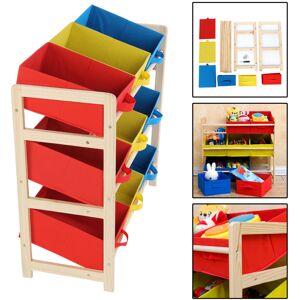 Unbranded Childrens Kids 3 Tier Toy Bedroom Storage Shelf Unit & 9 Canvas Boxes Drawers Unbranded Childrens Kids 3 Tier Toy Bedroom Storage Shelf Unit & 9 Canvas Boxes Drawers