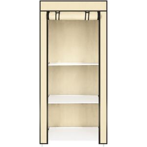 Unbranded (Cream) Single Canvas Clothe Storage Wardrobe Cupboard Unbranded (Cream) Single Canvas Clothe Storage Wardrobe Cupboard