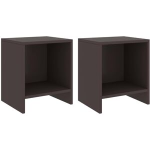 vidaXL 2x Solid Pinewood Bedside Cabinets Dark Brown 40 cm Wooden Side Table vidaXL 2x Solid Pinewood Bedside Cabinets Dark Brown 40 cm Wooden Side Table