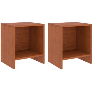 vidaXL 2x Solid Pinewood Bedside Cabinets Honey Brown 40 cm Wooden Side Table vidaXL 2x Solid Pinewood Bedside Cabinets Honey Brown 40 cm Wooden Side Table