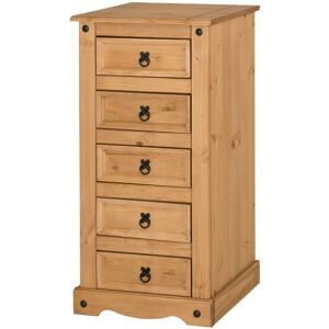 Mercers Furniture Corona Chest of Drawers 5 Drawer Narrow Solid Pine bedroom Furniture Mercers Furniture Corona Chest of Drawers 5 Drawer Narrow Solid Pine bedroom Furniture