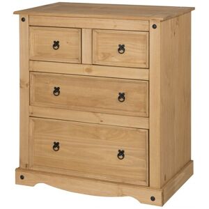 Mercers Furniture Corona 2 + 2 Drawer Chest Solid Pine Bedroom Furniture Mercers Furniture Corona 2 + 2 Drawer Chest Solid Pine Bedroom Furniture