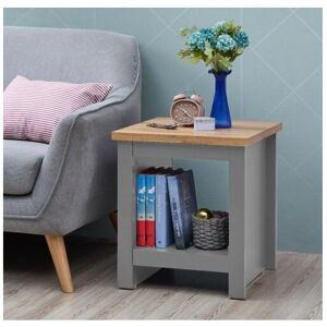 Timber Art Design UK Lisbon Side Lamp Table Bedside Cabinet With Open Storage Light Grey Timber Art Design UK Lisbon Side Lamp Table Bedside Cabinet With Open Storage Light Grey
