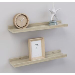 vidaXL 2x Wall Shelves Sonoma Oak 40x9x3 cm Hanging Display Racks Furniture vidaXL 2x Wall Shelves Sonoma Oak 40x9x3 cm Hanging Display Racks Furniture