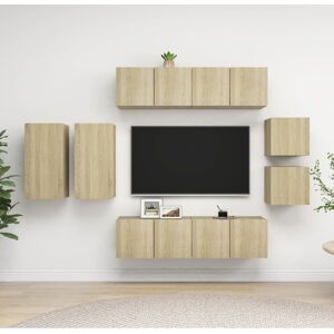 vidaXL 3079019 Sonoma Oak Wall-mounted TV Cabinet - TV Cabinet vidaXL 3079019 Sonoma Oak Wall-mounted TV Cabinet - TV Cabinet