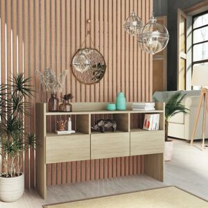 vidaXL Sideboard Sonoma Oak Engineered Wood Side Storage Cabinet Organiser vidaXL Sideboard Sonoma Oak Engineered Wood Side Storage Cabinet Organiser