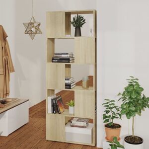 vidaXL Sonoma Oak Book Cabinet Room Divider - Book Cabinet vidaXL Sonoma Oak Book Cabinet Room Divider - Book Cabinet