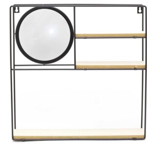 Carousel Black Industrial Style 3 Tier Wooden Shelves With Mirror Double Shelf Rack Dis Carousel Black Industrial Style 3 Tier Wooden Shelves With Mirror Double Shelf Rack Dis