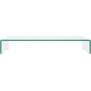 vidaXL TV Stand/Monitor Riser - Clear Glass 80x30x13 cm vidaXL TV Stand/Monitor Riser - Clear Glass 80x30x13 cm