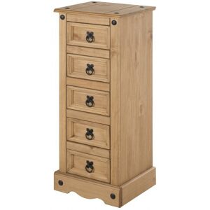 Mercers Furniture Corona Narrow 5 Drawer Bedside Solid Pine Bedroom Furniture Mercers Furniture Corona Narrow 5 Drawer Bedside Solid Pine Bedroom Furniture
