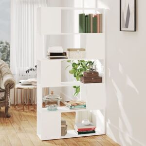 VIDAXL Modern White 5-Compartment Bookcase - Room Divider VIDAXL Modern White 5-Compartment Bookcase - Room Divider