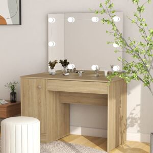 vidaXL 331553 Modern MDF Oak Vanity Set - Bedroom Vanity vidaXL 331553 Modern MDF Oak Vanity Set - Bedroom Vanity