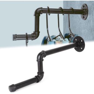 Unbranded Wall-Mounted Clothes Rack Industrial Rail Iron Pipe Laundry Shelf Unbranded Wall-Mounted Clothes Rack Industrial Rail Iron Pipe Laundry Shelf