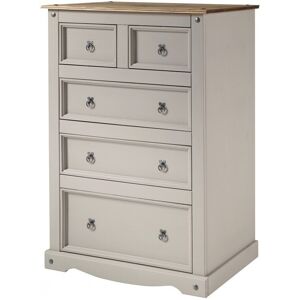 Mercers Furniture Corona Grey Wax 2+3 Chest Solid Pine Chest Of Drawers Mercers Furniture Corona Grey Wax 2+3 Chest Solid Pine Chest Of Drawers