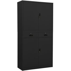 vidaXL Office Cabinet Anthracite - Steel - 90x40x180 cm - File Storage vidaXL Office Cabinet Anthracite - Steel - 90x40x180 cm - File Storage