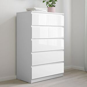 Unbranded (White) High Gloss Chest of Drawers Bedside Table Cabinet 5 Drawer Bedroom Furni Unbranded (White) High Gloss Chest of Drawers Bedside Table Cabinet 5 Drawer Bedroom Furni