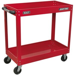 Loops 2 Level Workshop Trolley - 50kg Per Shelf - 840 x 405 x 810mm - Large Castors Loops 2 Level Workshop Trolley - 50kg Per Shelf - 840 x 405 x 810mm - Large Castors