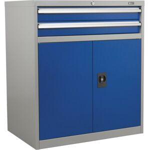 Loops Industrial Double Locker Cabinet - 900 x 450 x 1000mm - 2 Drawers & 1 Shelf Loops Industrial Double Locker Cabinet - 900 x 450 x 1000mm - 2 Drawers & 1 Shelf