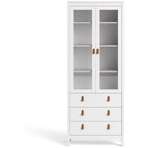 Furniture To Go (Barcelona China cabinet 2 doors w/glass + 3 drawers in White) Barcelona China c Furniture To Go (Barcelona China cabinet 2 doors w/glass + 3 drawers in White) Barcelona China c