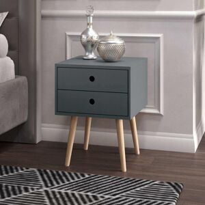Home Source (Blue, 2 Drawer) Bedside Side Table Nightstand 2 Storage Drawers Wooden Legs Home Source (Blue, 2 Drawer) Bedside Side Table Nightstand 2 Storage Drawers Wooden Legs