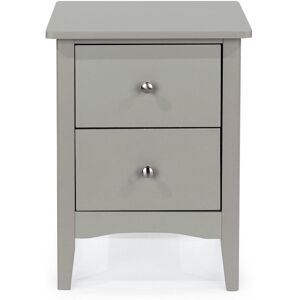 Home Source Bedside Cabinet 2 Drawer Bedroom Drawer Side Table Nightstand Metal Handles Grey Home Source Bedside Cabinet 2 Drawer Bedroom Drawer Side Table Nightstand Metal Handles Grey