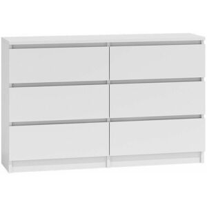 WHATSIZE ENTERPRISE (6 Slim Drawer) MODERN - White Chest Of Drawers Bedroom Furniture Storage Bedsid WHATSIZE ENTERPRISE (6 Slim Drawer) MODERN - White Chest Of Drawers Bedroom Furniture Storage Bedsid