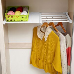 Living And Home (50-80cm) Adjustable Closet Cupboard Storage Shelf Organizer Extendable Divider Living And Home (50-80cm) Adjustable Closet Cupboard Storage Shelf Organizer Extendable Divider
