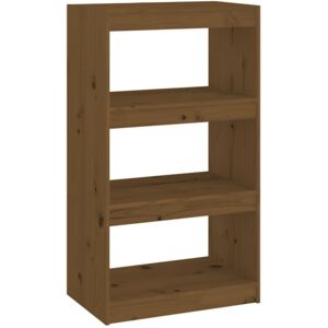 vidaXL Solid Wood Pine Book Cabinet/Room Divider Honey Brown Wooden Furniture vidaXL Solid Wood Pine Book Cabinet/Room Divider Honey Brown Wooden Furniture