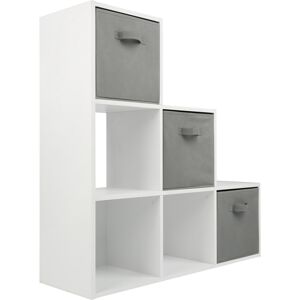 Charles Jacobs - 3 Tier 6 Cube - White - Bookcase Charles Jacobs - 3 Tier 6 Cube - White - Bookcase