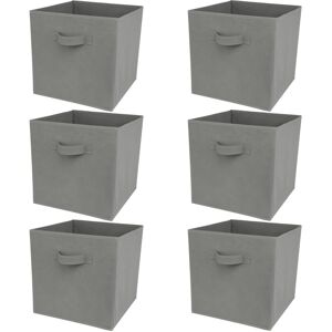 Charles Jacobs - 6 Cube White - Grey Drawers - Bookcase Charles Jacobs - 6 Cube White - Grey Drawers - Bookcase