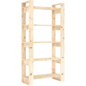 vidaXL Solid Wood Book Cabinet - 80x35x160 cm - Bookcase & Room Divider vidaXL Solid Wood Book Cabinet - 80x35x160 cm - Bookcase & Room Divider