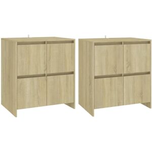 (sonoma oak) vidaXL 2x Sideboards Chipboard Storage Side Book Console Cabinet Mu (sonoma oak) vidaXL 2x Sideboards Chipboard Storage Side Book Console Cabinet Mu