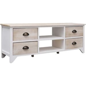 vidaXL 108x30x40 cm Solid Paulownia Wood TV Cabinet - TV Type vidaXL 108x30x40 cm Solid Paulownia Wood TV Cabinet - TV Type