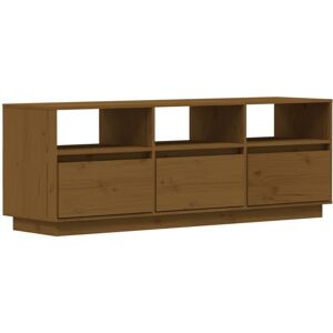 vidaXL Honey Brown 140x37x50 cm Solid Wood Pine TV Cabinet - TV Type vidaXL Honey Brown 140x37x50 cm Solid Wood Pine TV Cabinet - TV Type